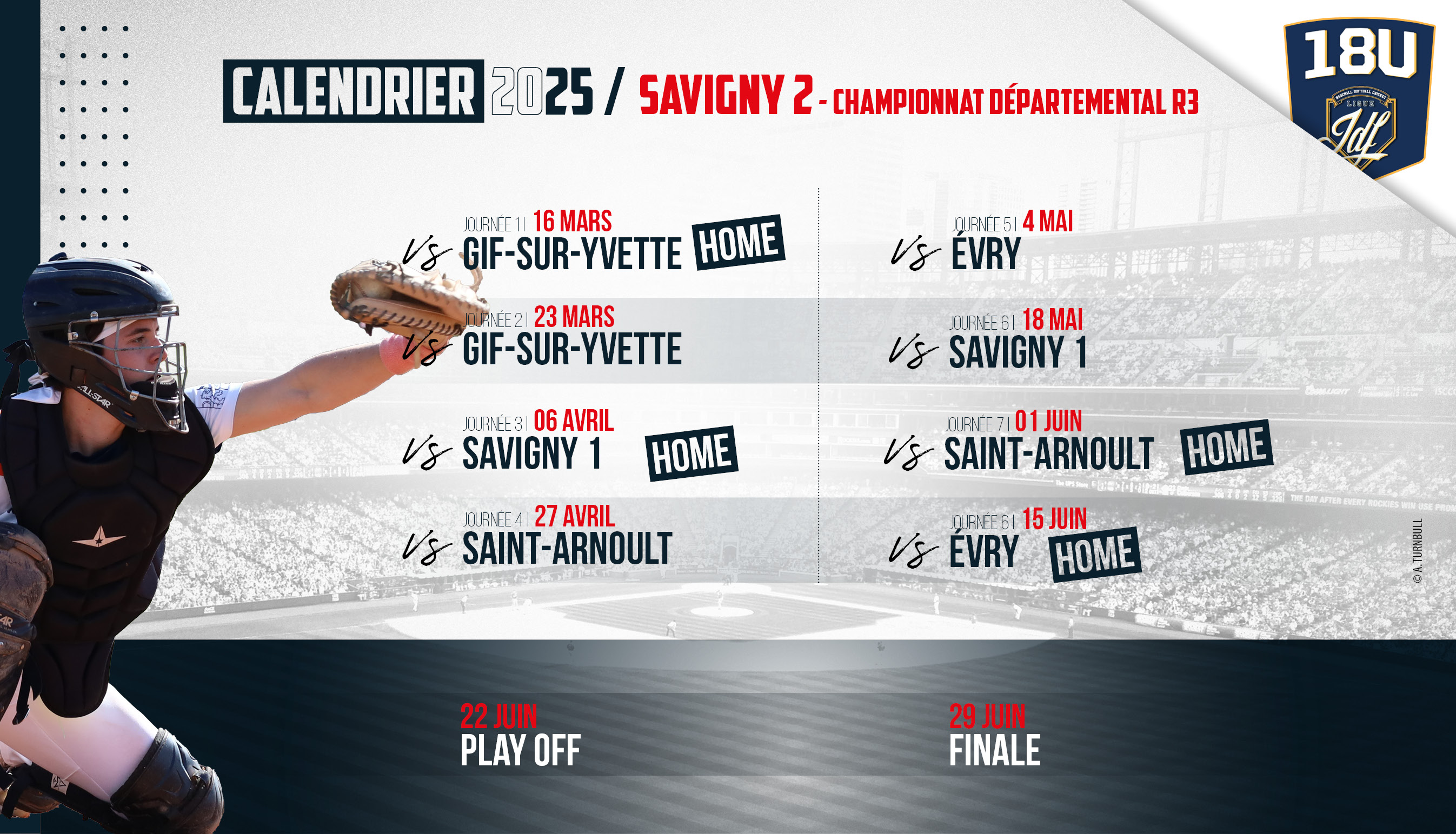 Calendrier 18 U