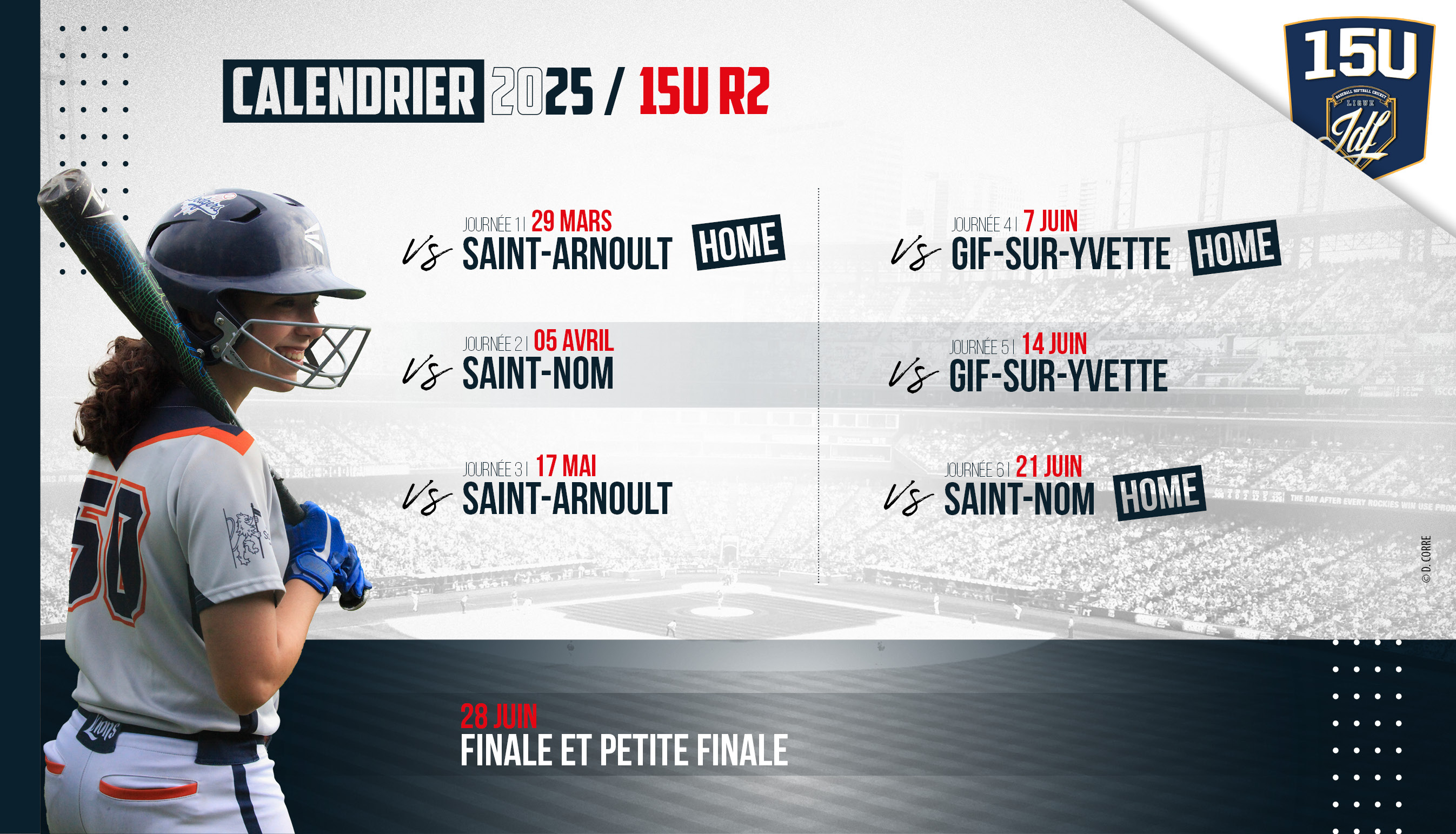 Calendrier 15U R1 & R2